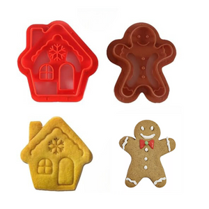 Gingerbread Man & House Cookie Cutters set