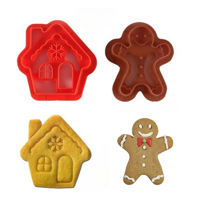 Gingerbread Man & House Cookie Cutters set
