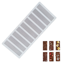 Classic Rectangle Chocolate Garnish Silicone Mold
