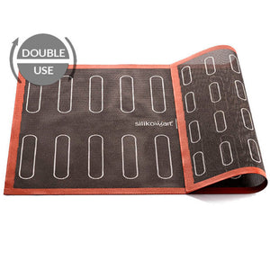 Double Sided Perforated Eclair Silicone Baking Mat (2 sizes available)