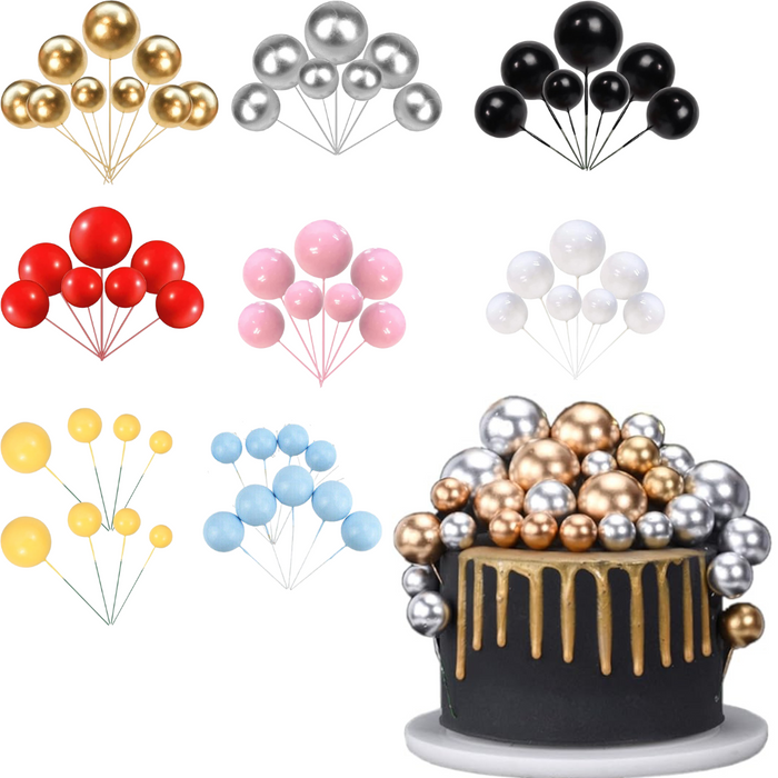 Ball Cake Topper Set (8 Colors Available)