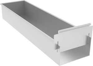 Rectangular aluminum tiramisu mold with detachable side panel
