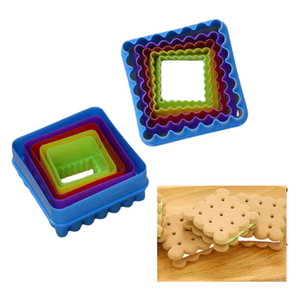 Plastic Square Cutters (5 pieces)