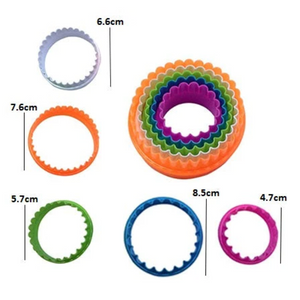 Plastic Circle Cutters (5 pieces)
