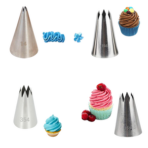 Open Star Piping Tips (Not a set)
