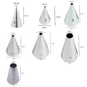 Round Piping Tips (Not a set)