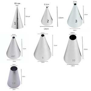 Round Piping Tips(15 variants)