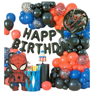 Spider-Man Birthday Balloons Decoration Set (64 Pieces)