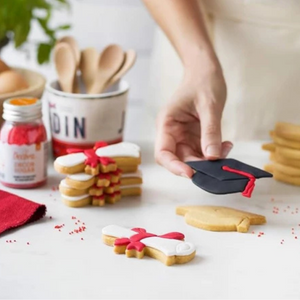 Graduation Cap & Diploma shape cookie cutter