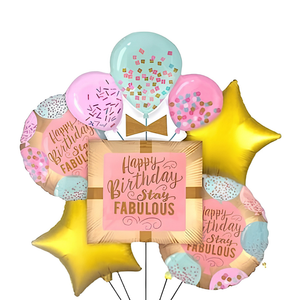 Stay Fabulous Birthday Balloon Bouquet Set