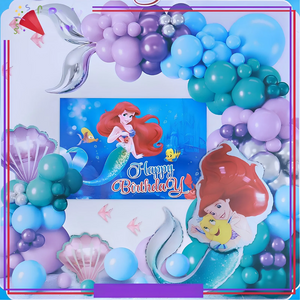 Ariel Mermaid Birthday Balloons Decoration Set (70 Pieces)