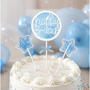 Happy Birthday Cake Topper Set (Choose 1 color)