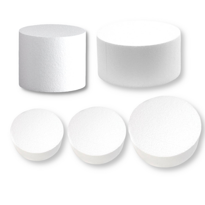 Round Foam Cake Dummies  (5 sizes)