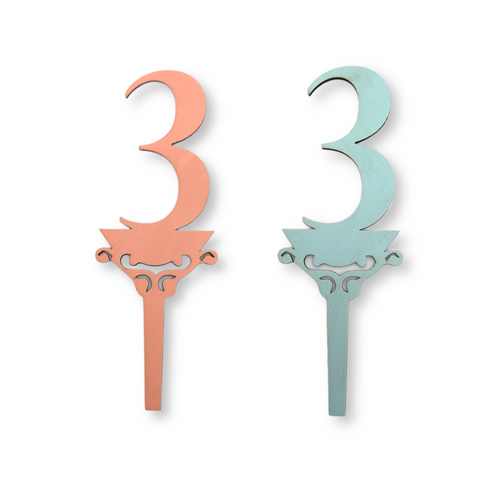 Number 3 Topper (2 Colors Available)