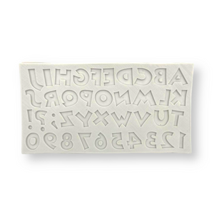 Funky Font English Alphabet & Numbers Silicone Mold