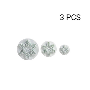 Mini Snowflake Plunger Cutter Set (3 Pieces)