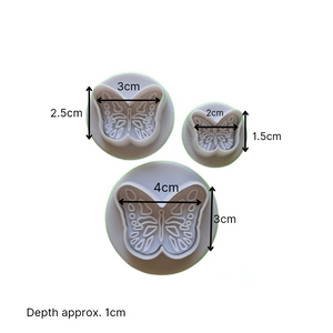 Patterned Butterfly Plunger Cutter Set (3 Pieces)
