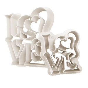 Love Heart Plastic Cutters Set (2 Pieces)