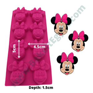 Small Minnie or Mickey Mouse Face Silicone Mold