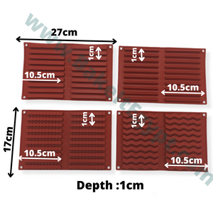 Tubes Silicone Mold (4 Shapes Available)