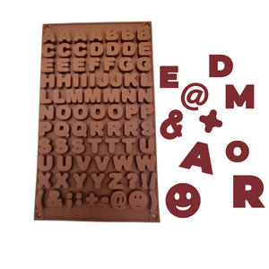 Double English Letters & Symbol Chocolate Silicone Mold