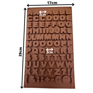 Double English Letters & Symbol Chocolate Silicone Mold