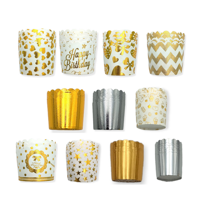 Large Fancy Cupcake / Muffin Paper Cups (11 Styles Available)