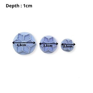 Pointed Flower Plunger Cutter Set of (3 Pieces)