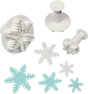 Snowflake Plunger Cutter Set (3 Pieces)