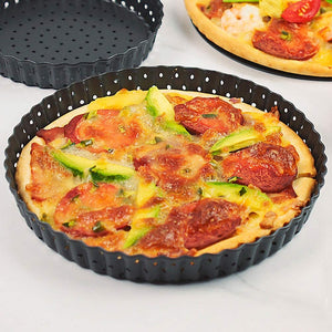 Perforated Non Stick Tart Pan With Removable Base (3 sizes Available)