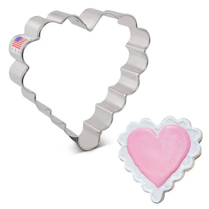 Scalloped Heart Stainless Steel Cutter