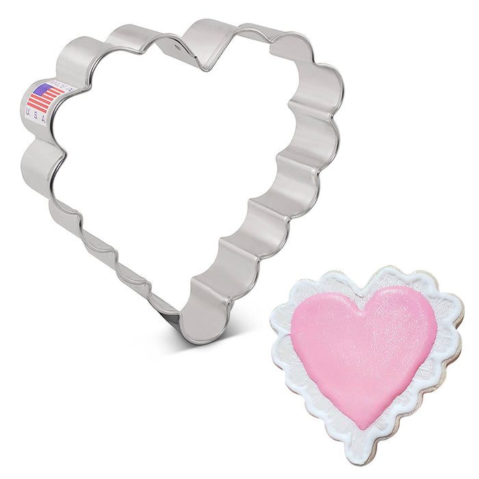 Scalloped Heart Stainless Steel Cutter