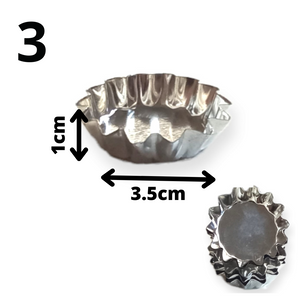 Aluminum Tart and Mini Gateaux Molds- Set of 6 (8 Shapes Available)