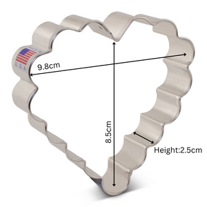 Scalloped Heart Stainless Steel Cutter