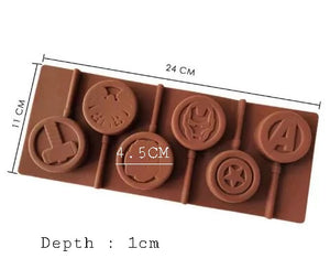 Avengers Lollipop Silicone Mold