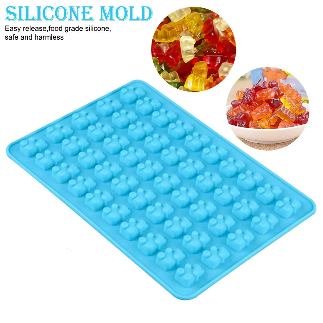Silicone Forms Silicone Mold Gummy Bear Shape Candy Trays With