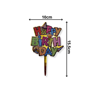 Colorful Happy Birthday Topper