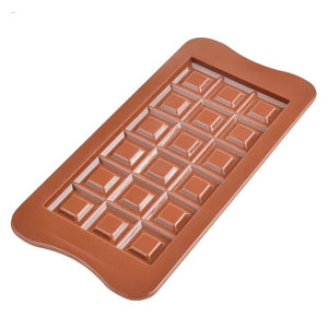 Classic Bar of Double Squares Silicone Mold