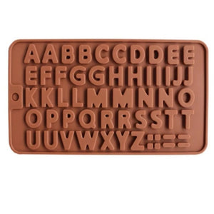 Double English Alphabet Chocolate Silicone Mold