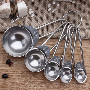 Stainless Steel Measuring Spoons (5 Pieces)