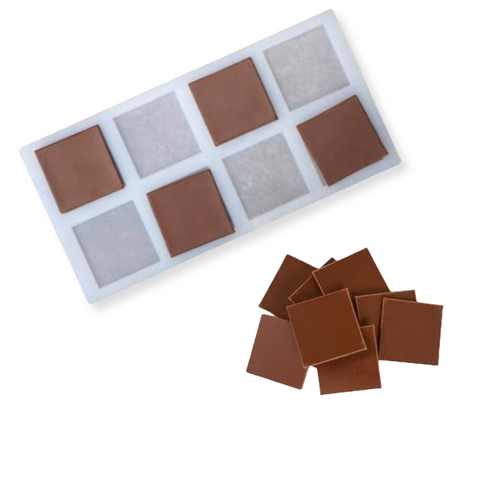 Square Chocolate Garnish Silicone Mold