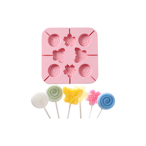 Butterflies & Flowers Lollipop Silicone Mold (2 Sizes Available)