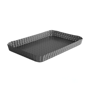 Rectangle Perforated Non Stick Tart Pan With Removable Base (2 sizes Available)