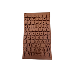 Double English Letters & Symbol Chocolate Silicone Mold