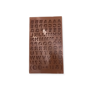 Double English Letters & Symbol Chocolate Silicone Mold