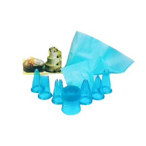 Silicone Piping Bag with 6 Tips
