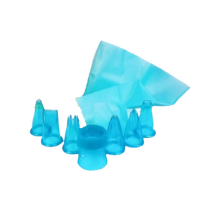 Silicone Piping Bag with 6 Tips