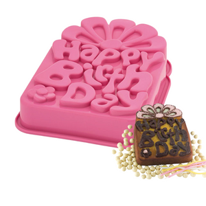 Large Happy Birthday Silicone Mold