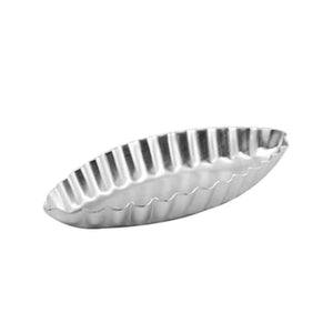 Elongated Aluminum Shell Tart Mold -Set of 6 (2 Sizes Available)