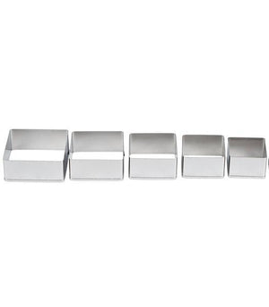 Stainless Steel Square Cutter Set (5 Pieces)